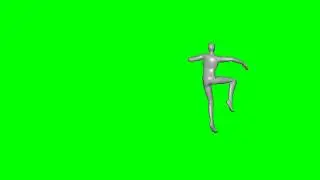3D character dance on green screen FHD
