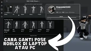 HOW TO CHANGE STYLE OR POSE ROBLOX PROFILE ON LAPTOP OR COMPUTER KO TUTORIAL