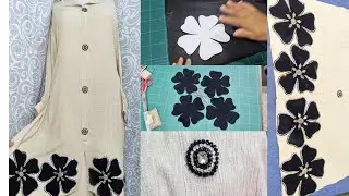 Create your own Cutwork Dress Design with Velvet Flowers Patches| Customize your own Dress