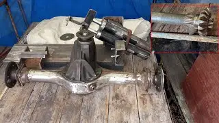Отрезной станок из болгарки с протяжкой (нарезаем шлицы на полуоси) Мини трактор 4х4 , переломка