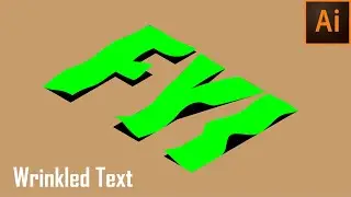 How to create wrinkled text in illustrator | Typography | Font design | Paper text design