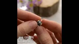 Бусина шарм Славянская птичка. Серебро 925. Подвеска на браслет, цепочку, кулон амулет птица счастья