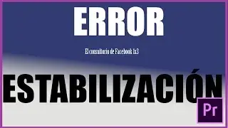 SOLUCIONAR ERRORES de Adobe Premiere | Error de efectos y estabilización