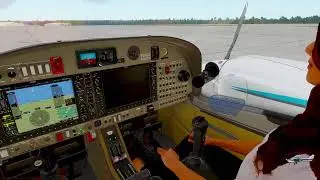X-plane 12: FlyShirley Artificial Intelligence (AI) ride along in the Diamond DA42 from RDU to FAY