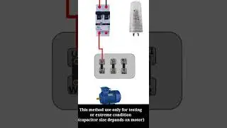 how to run 3 phase motor using single phase supply #shorts #youtubeshorts #viral #electricalworks