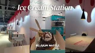 Belgium Waffles 🧇😋 | Mini Vlog• Icecream Station by Basant Rudrapur | Chocolate Waffle with Icecream
