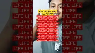 Most people only see the word "LIFE" #shorts #braintest #opticalillusion