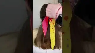 Прическа с платком.Плетение