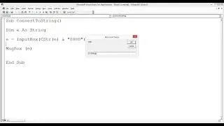 Excel VBA CStr CONVERT TO STRING FORMULA
