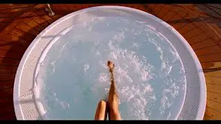 Perfect day with a girl with perfect feet in the spa.  Feet worship