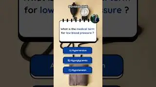 What’s the medical term for low blood pressure?