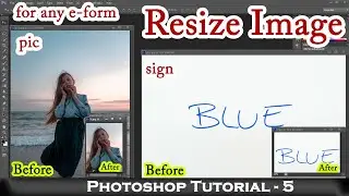 How to resize image | How to change dimensions of photo and sign for forms | Photoshop Tutorials | 5