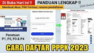 🔴Live Panduan Lengkap Cara DAFTAR PPPK 2023 DI SSCASN BKN , dari awal sampai akhir. 100% Berhasil