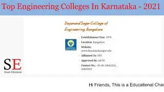 Top Engineering Colleges In Karnataka 2021