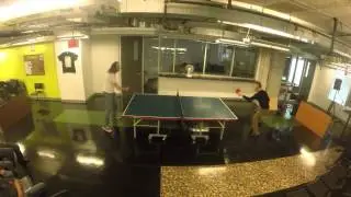 2014 Ping pong tournament finals, Adam vs Sergey