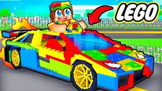 I Turned My LEGO Into a Race Car In Minecraft!