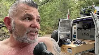 Unexpected Visitors Approached My Camp By Boat. Van Life Off-Grid