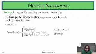 Traitement automatique des langues [3.11] Modèles de langue - lissage de Kneser-Ney