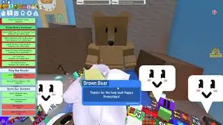 Roblox - Bee Swarm Simulator - Finishing Brown Bear's Stockings Quest.  Beesmas 2022.