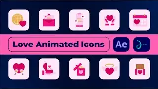 Love Animated Icons for After Effects - After Effects Template