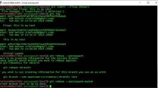 Git rebase w/autosquash tutorial