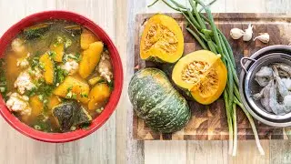 Vietnamese Kabocha Pumpkin Soup with Minced Shrimp (Canh Bí Đỏ Nấu Tôm Băm)