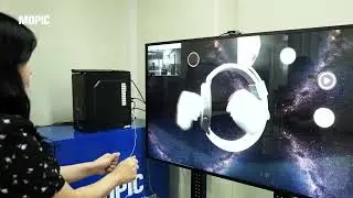 인터랙션 기능: 모픽 라이트필드 3D 디스플레이와 공간터치를 결합