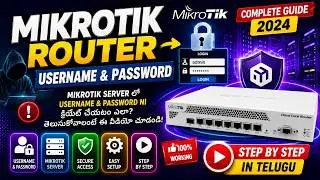 MikroTik Username & Password Setup Telugu !! how to setup MikroTik username & password !!