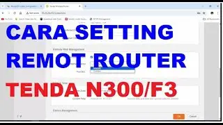 cara setting remot router tenda N300/F3