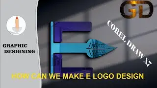 How to make letter F logo design // COREL DRAWX7 // PHOTOSHOPE