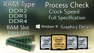 How to check the RAM type, processor details, ram SPD, graphic card details on windows 10 in hindi