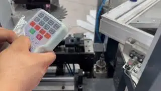 PVC window 6 tools CNC corner cleaning machine program setting 2