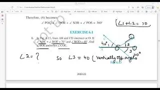 Class 9 NCERT Lines and angles 6 1 Q 1