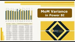 Month over Month (MoM) variance and % | Power BI | DAX