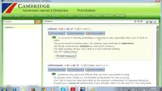 How to use Cambridge Advanced Learner's Dictionary