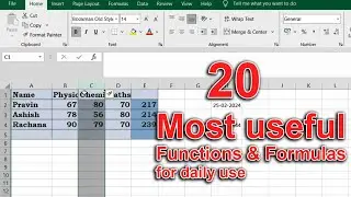 Most useful MS Excel functions and formulas | Excel Tutorial Part 4/50