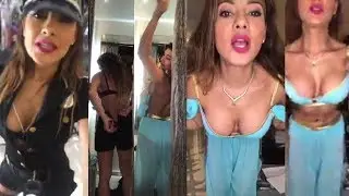 Vivi Castrillon trying different dresses - Instagram Live Stream