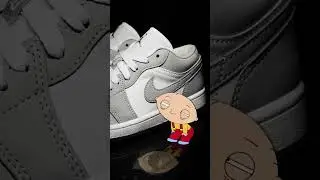 Stewie Can't Help Feeling himself with these AJ1 Wolf Grey's 😍 