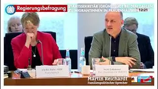 Familienausschuss:Befragung Staatssekretärs Lehmann von den GRÜNEN zur Situation in Frauenhäusern