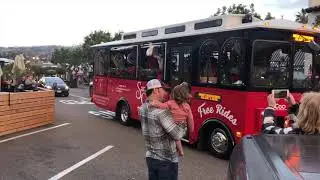 SANTA spotted on the Trolley in San Clemente (Avenida Del Mar)