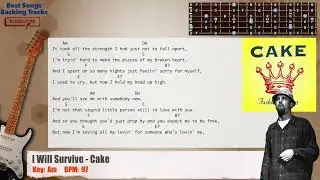 🎸 I Will Survive - Cake Guitar Backing Track with chords and lyrics