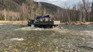 КАМАЗ в брод горные реки Сибири