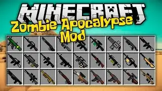 Apocalipsis Minecraft Zombie Mod / Sobrevive a la invasión / Armas para Minecraft 1.7.10 / 1.8