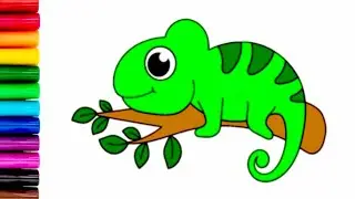 Как Раскрасить Игуану How to Draw Iguana