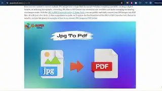 How to convert JPG to PDF – Convert Unlimited images to PDF Free Online