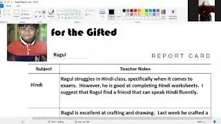 Ragul's Report Card!