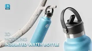 3D Insulated Water Bottle Product Modeling Tutorial - 3dsmax
