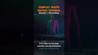 Cosplay photo editing tutorial. #cgi #photoediting  #blender3d #cosplay #cosplayphotography