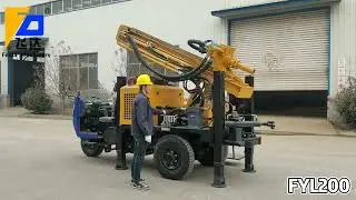 200M Truck mounted Hydraulic Exploration Water Well Drilling Machine / Diesel Power Drilling Rig