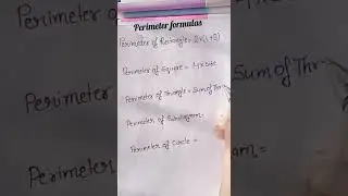 perimeter formulas 